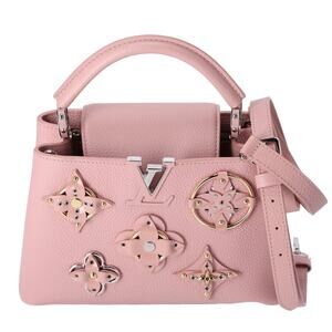 Louis Vuitton Capucines BB Handbag Magnolia Pink Mechanical 3D Flowers